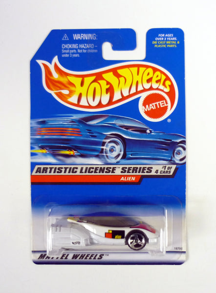 Hot Wheels Alien #729 Artistic License Series 1 of 4 White Die-Cast Car 1998