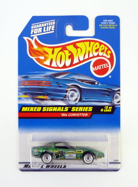 Hot Wheels 80s Corvette #734 Mixed Signals Series 2 of 4 Green Die-Cast Car 1998