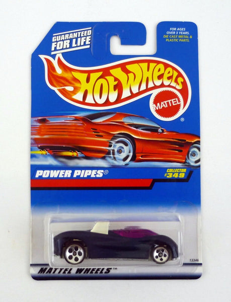 Hot Wheels Power Pipes #349 Blue Die-Cast Car 1998