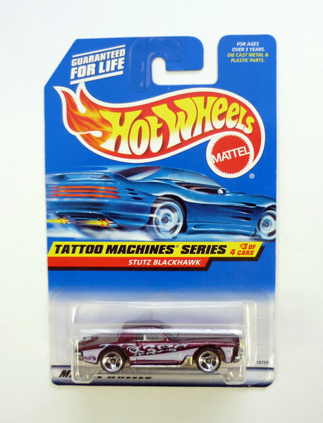 Hot Wheels Stutz Blackhawk #687 Tattoo Machines Series 3/4 Red Die-Cast Car 1998