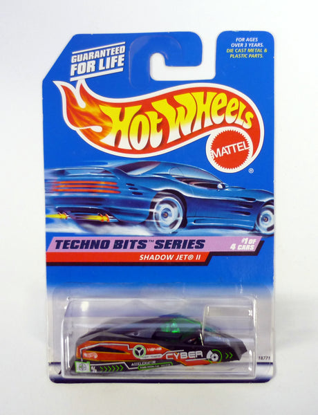 Hot Wheels Shadow Jet II #689 Techno Bits Series 1 of 4 Black Die-Cast Car 1998