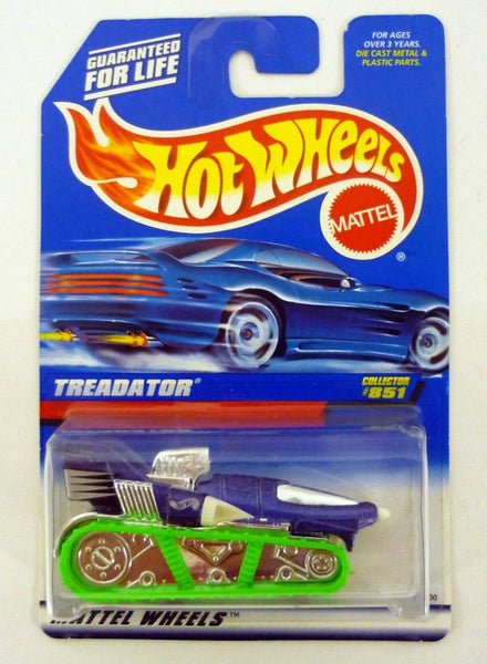 Hot Wheels Treadator #851 Blue Die-Cast Tank 1998