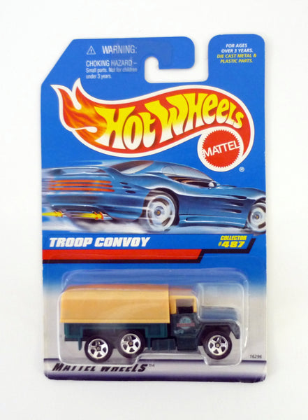 Hot Wheels Troop Convoy #487 Green Die-Cast Truck 1998
