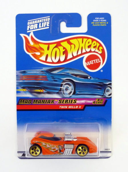 Hot Wheels Twin Mill II #020 Mad Maniax Series 4 of 4 Orange Die-Cast Car 2000