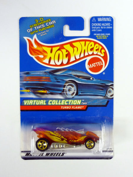 Hot Wheels Turbo Flame #112 Virtual Collection Red Die-Cast Car 2000