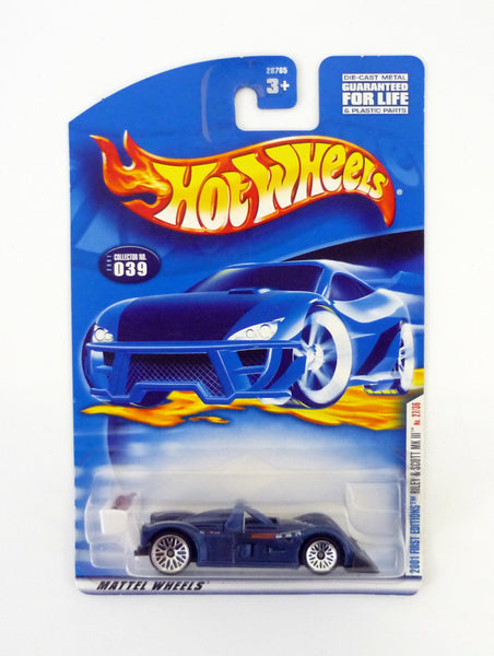 Hot Wheels Riley & Scott MK III #039 First Editions 27/36 Blue Die-Cast Car 2001