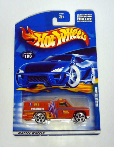Hot Wheels Rescue Ranger #193 Red Die-Cast Truck 2001