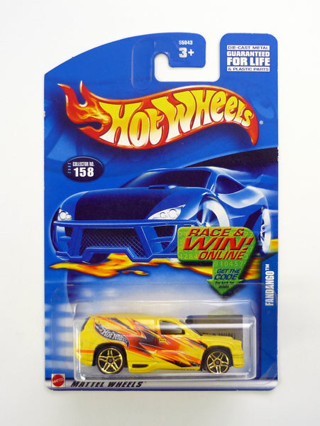 Hot Wheels Fandango #158 Yellow Die-Cast Car 2002
