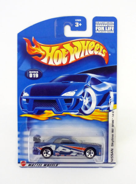 Hot Wheels Nissan Skyline #019 First Editions 7 of 42 Blue Die-Cast Car 2002