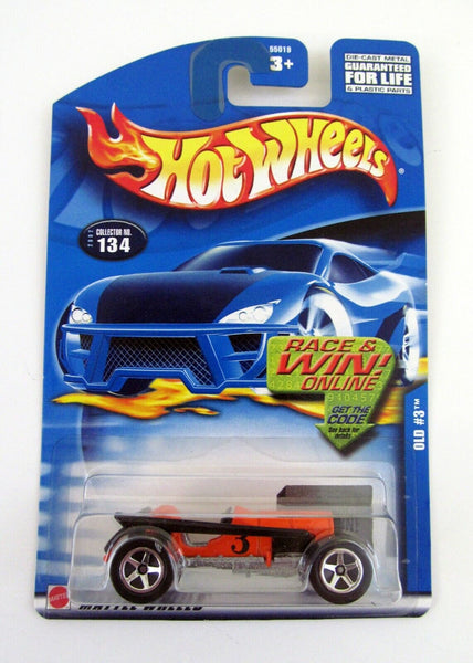 Hot Wheels Old #3 #134 Orange Die-Cast Car 2002