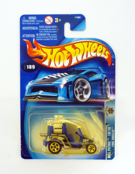 Hot Wheels Fore Wheeler #189 Roll Patrol 10/10 Blue Die-Cast Car 2003