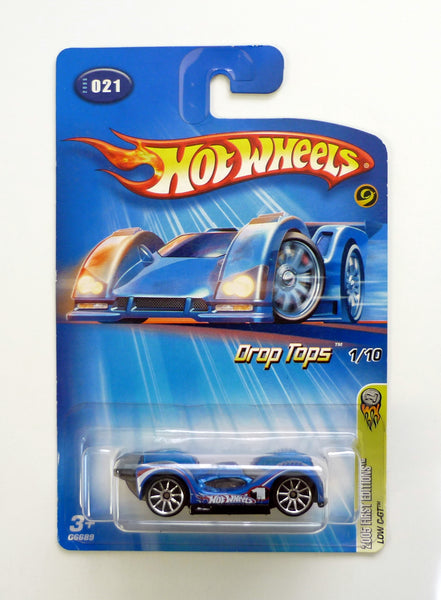 Hot Wheels Low C-GT #021 Drop Tops 1/10 Blue Die-Cast Car 2005