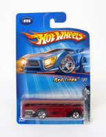 Hot Wheels Surfin' S'Cool Bus #096 Red Lines 1/5 Red Die-Cast Truck 2004