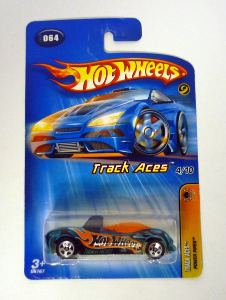 Hot Wheels Power Pipes #064 Track Aces 4/10 Blue Die-Cast Car 2005