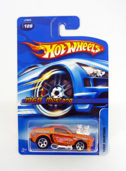 Hot Wheels 1968 Mustang #128 Orange Die-Cast Car 2006