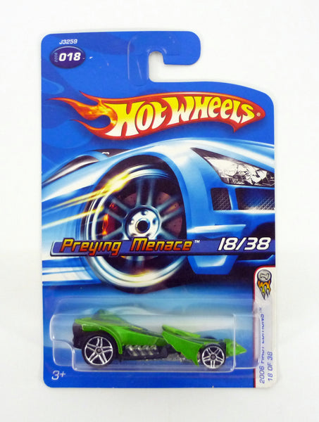 Hot Wheels Preying Menace #018 First Editions 18 of 38 Green Die-Cast Car 2006