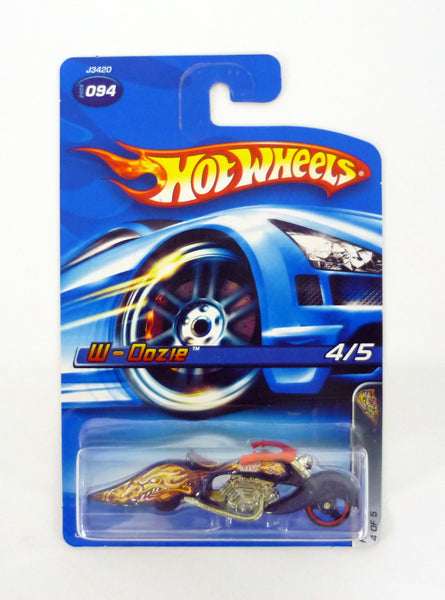 Hot Wheels W-Oozie #094 Highway Horror 4 of 5 Blue Die-Cast Motorcycle 2006
