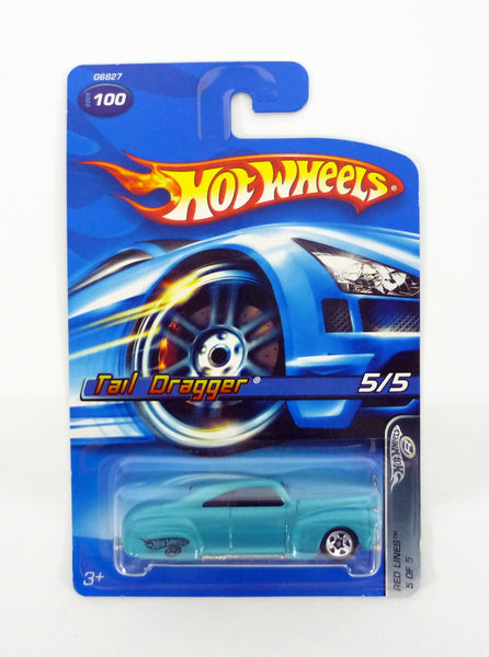 Hot Wheels Tail Dragger #100 Red Lines 5 of 5 Blue Die-Cast Car 2006