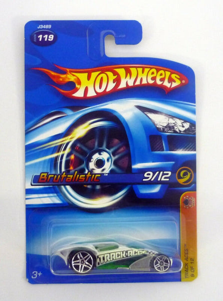 Hot Wheels Brutalistic #119 Track Aces 9 of 12 White Die-Cast Car 2006