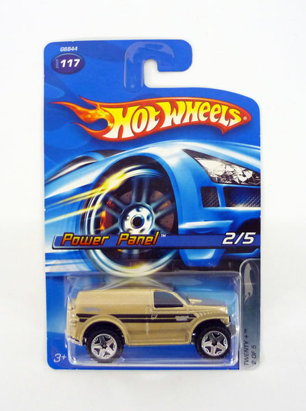 Hot Wheels Power Panel #117 Twenty + 2 of 5 Gold Die-Cast Car 2006