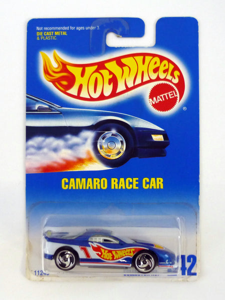 Hot Wheels Camaro Race Car #242 Blue Die-Cast Car 1992