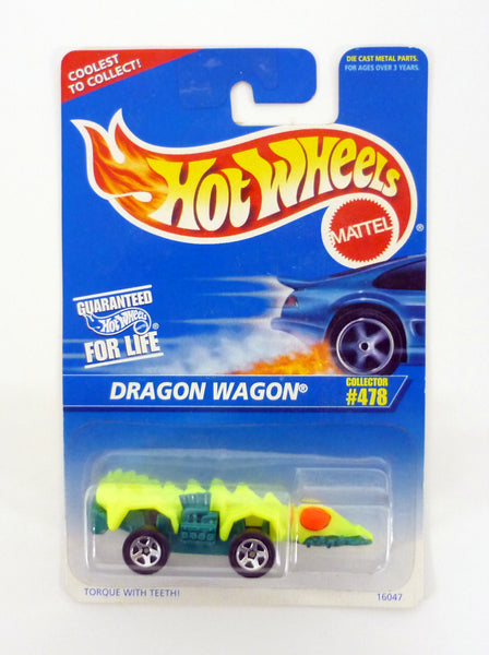 Hot Wheels Dragon Wagon #478 Green Die-Cast Car 1996