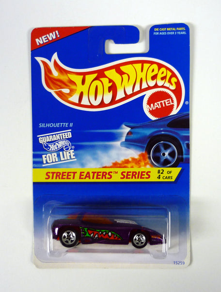 Hot Wheels Silhouette II #413 Street Eaters #2 of 4 Purple Die-Cast Car 1996