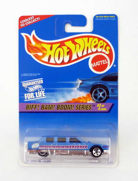 Hot Wheels Limozeen #542 Biff! Bam! Boom! Series #2 of 4 Blue Die-Cast Car 1997