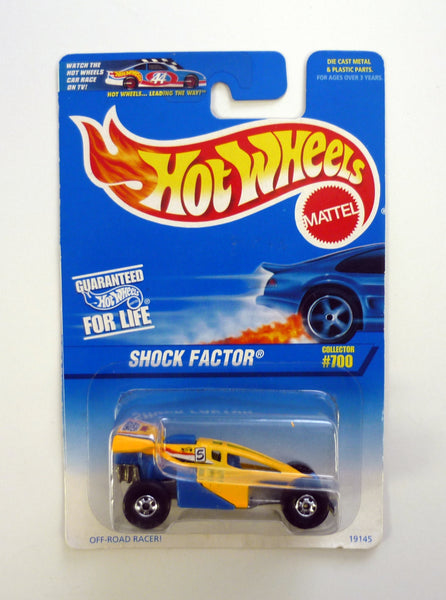 Hot Wheels Shock Factor #700 Yellow Die-Cast Car 1997