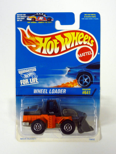 Hot Wheels Wheel Loader #641 Orange Die-Cast Truck 1997
