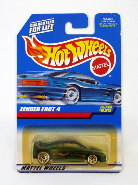 Hot Wheels Zender Fact 4 #820 Green Die-Cast Car 1998