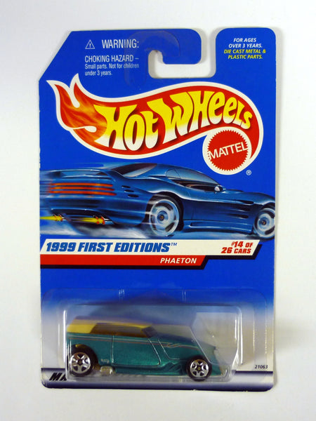 Hot Wheels Phaeton #916 First Editions 14 of 26 Green Die-Cast Car 1999