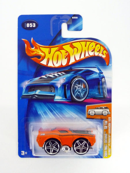 Hot Wheels Blings Plymouth Barracuda 1972 #053 First Edition Orange DieCast 2004