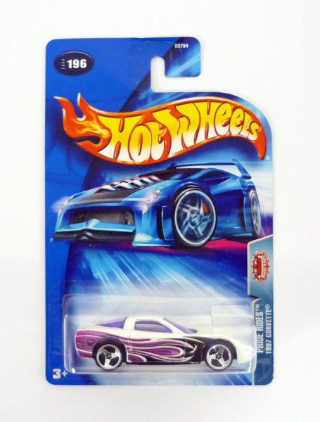 Hot Wheels 1997 Corvette #196 Pride Rides White Die-Cast Car 2004