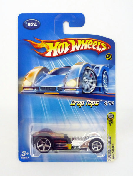 Hot Wheels Low Carbs #024 Drop Tops 4/10 Black Die-Cast Car 2005