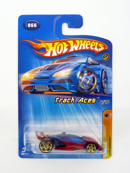 Hot Wheels Open Road-Ster #066 Track Aces 6/10 Red Die-Cast Car 2005