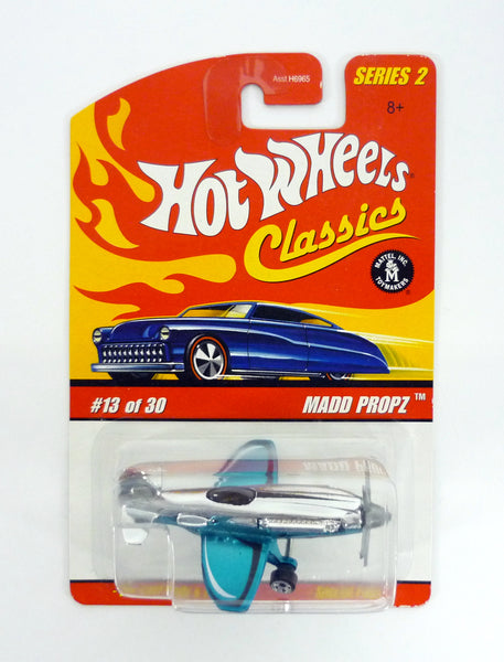Hot Wheels Madd Propz Classics Series 2 #13 of 30 Light Blue Die-Cast Plane 2006