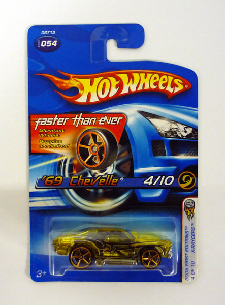 Hot Wheels 69 Chevelle #054 2005 First Editions X-Raycers 4/10 Die-Cast FTE 2006