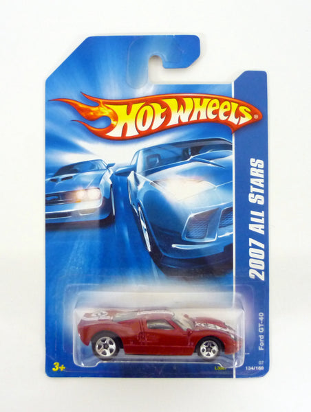 Hot Wheels Ford GT-40 #134/180 All Stars Red Die-Cast Car 2007