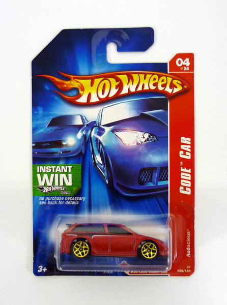 Hot Wheels Audacious #088/180 Code Car 04 of 24 Red Die-Cast Car 2007