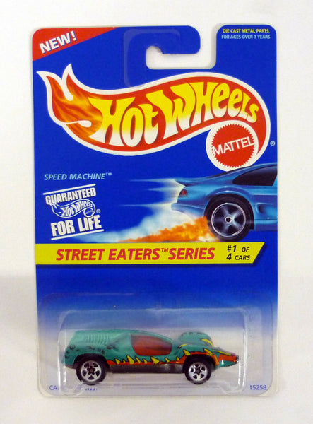 Hot Wheels Speed Machine #412 Street Eaters Series #1 of 4 Green Die-Cast Car 1996