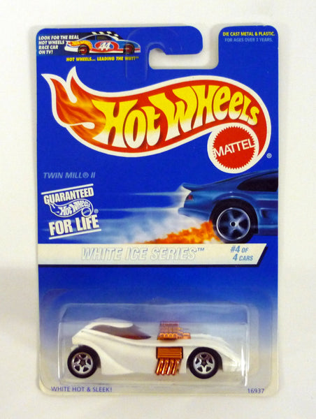 Hot Wheels Twin Mill II #564 White Ice Series #4 of 4 White Die-Cast Car 1997